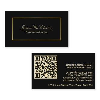Elegant Black & Gold Professional QR Code