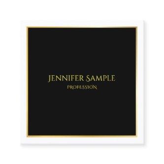 Elegant Black Gold White Luxurious Template Square