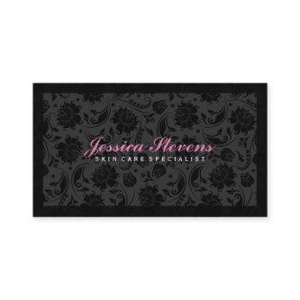 Elegant Black Monochromatic Floral Damask
