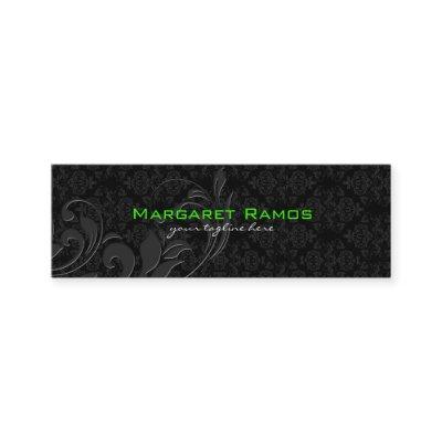 Elegant Black On Black Vintage Floral Damasks Mini