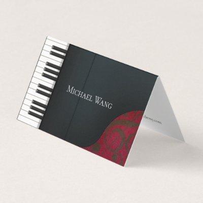 Elegant Black Piano Music Education & Performance