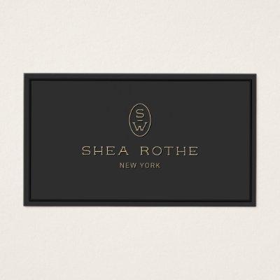 Elegant Black Professional Monogram 3D Typography