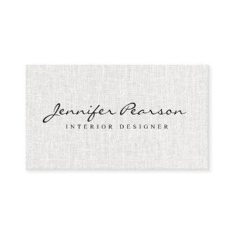 Elegant black script logo chic modern beige linen