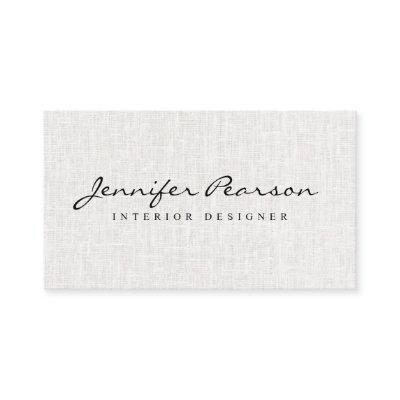 Elegant black script logo chic modern beige linen