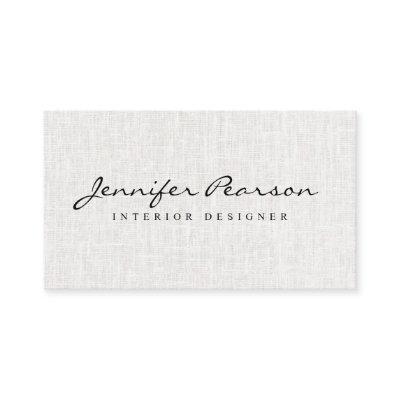 Elegant black script logo chic modern beige linen