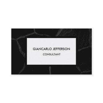 Elegant Black Stone Minimalist White Professional