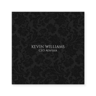 Elegant Black Vintage Damasks Pattern Square