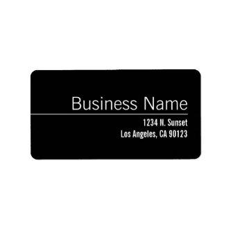 Elegant Black & White Business Return Address Label