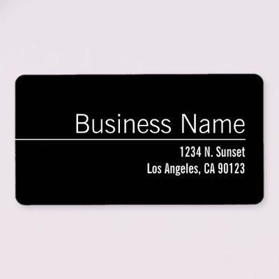 Elegant Black & White Business Return Address Label