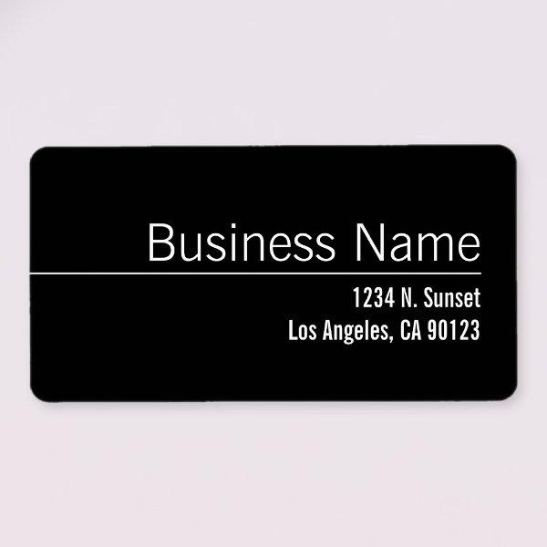Elegant Black & White Business Return Address Label