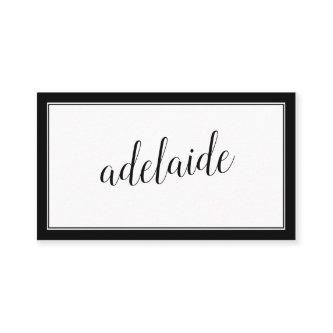 Elegant Black White Handlettered Script Signature