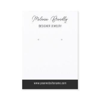 Elegant Black White Jewelry Earring Display