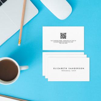 Elegant Black & White Luxury Minimal QR CODE