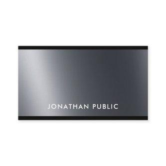 Elegant Black White Professional Cool Modern Plain