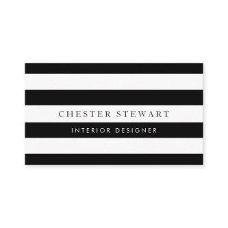 Elegant Black White Striped - Simple Minimalist