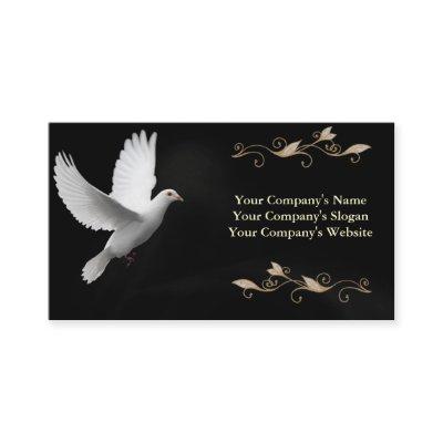 Elegant Black With White Dove