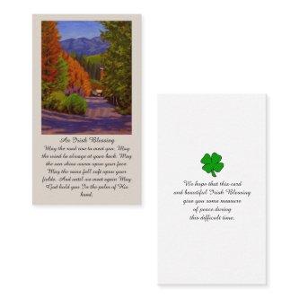 Elegant Blessing Memorial Funeral Service Card