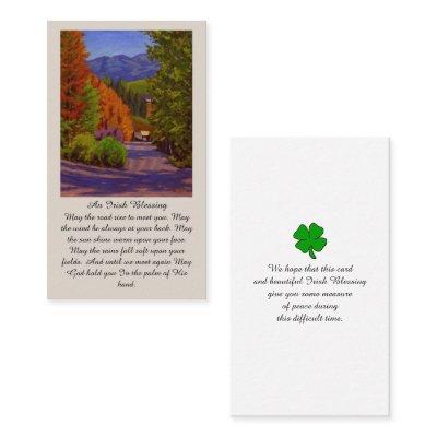 Elegant Blessing Memorial Funeral Service Card