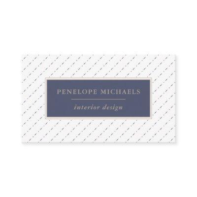 Elegant Blue and White Dots and Dashes