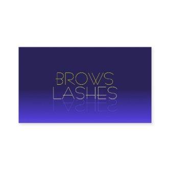 Elegant Blue and Yellow Chic Mirror Letters Modern