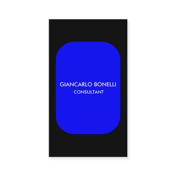 Elegant Blue Black Minimalist Professional