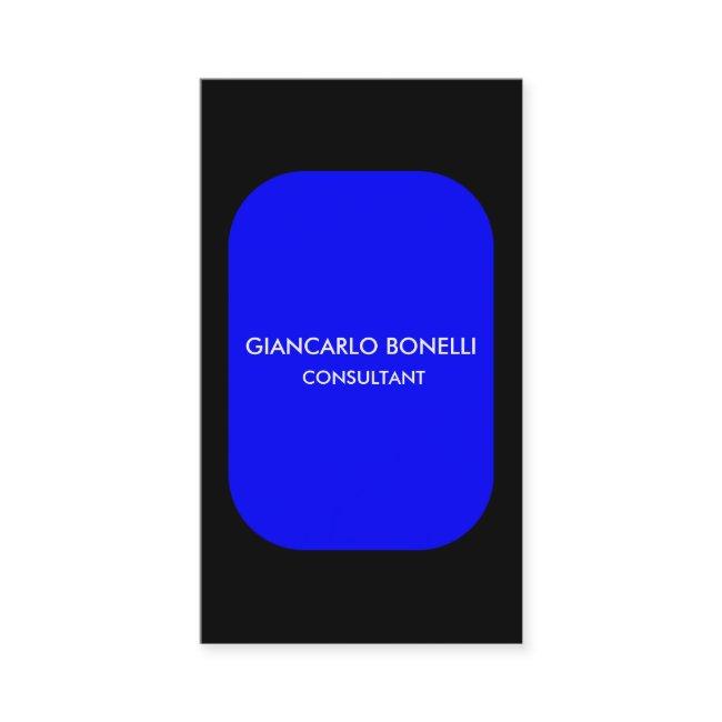 Elegant Blue Black Minimalist Professional