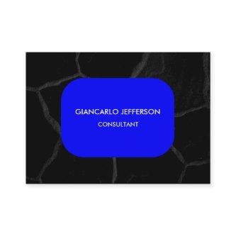 Elegant Blue Black Stone Minimalist Professional