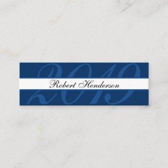 Elegant blue classic insert card graduation name