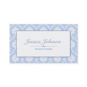 Elegant Blue Damask Pattern