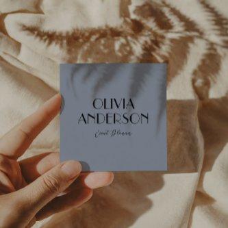 Elegant Blue Neutral Boho Modern Trendy Unique Square