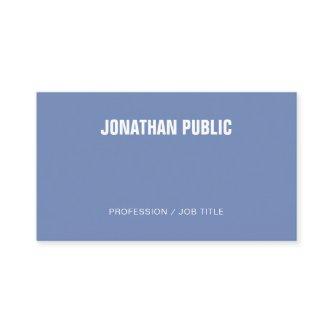 Elegant Blue White Minimalist Plain Professional
