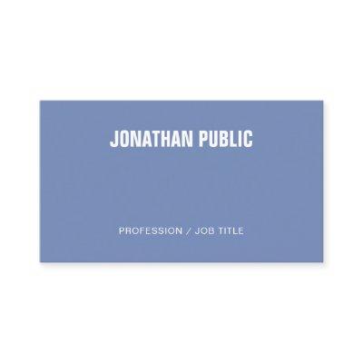 Elegant Blue White Minimalist Plain Professional