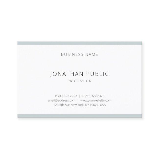 Elegant Blue White Modern Minimalistic Template