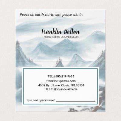 Elegant Blue & White Mountains View Appointments