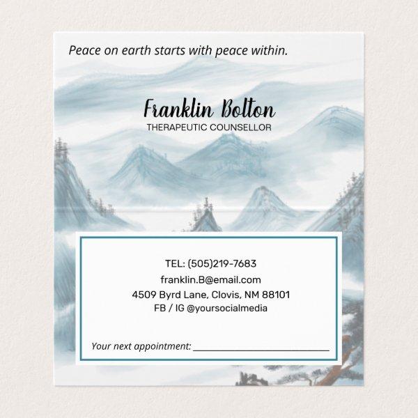 Elegant Blue & White Mountains View Appointments