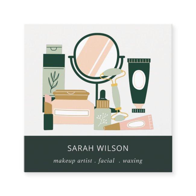 Elegant Blush Green Makeup Artist Cosmologist Square