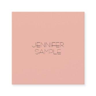 Elegant Blush Pink Color Modern Simple Template Square