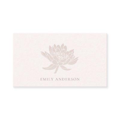 ELEGANT BLUSH PINK FAUX ROSE GOLD LOTUS FLORAL