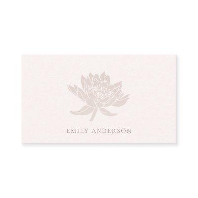 ELEGANT BLUSH PINK FAUX ROSE GOLD LOTUS FLORAL