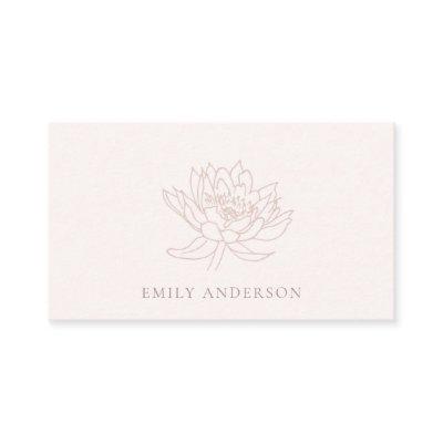 ELEGANT BLUSH PINK FAUX ROSE GOLD LOTUS FLORAL