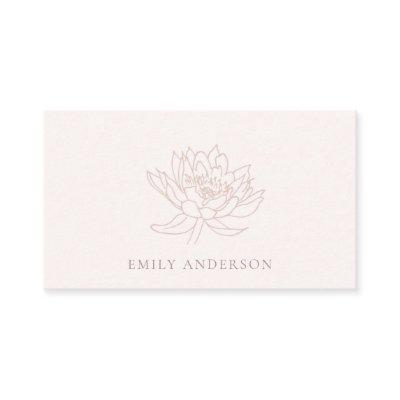 ELEGANT BLUSH PINK FAUX ROSE GOLD LOTUS FLORAL