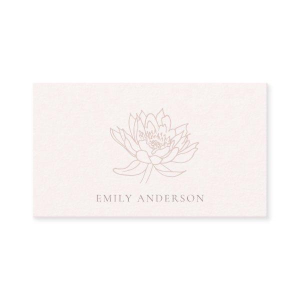 ELEGANT BLUSH PINK FAUX ROSE GOLD LOTUS FLORAL