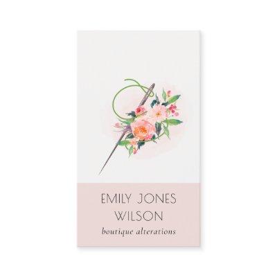 Elegant Blush Pink Needle Watercolor Floral Tailor