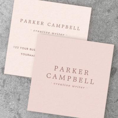 Elegant blush pink stylish minimalist square