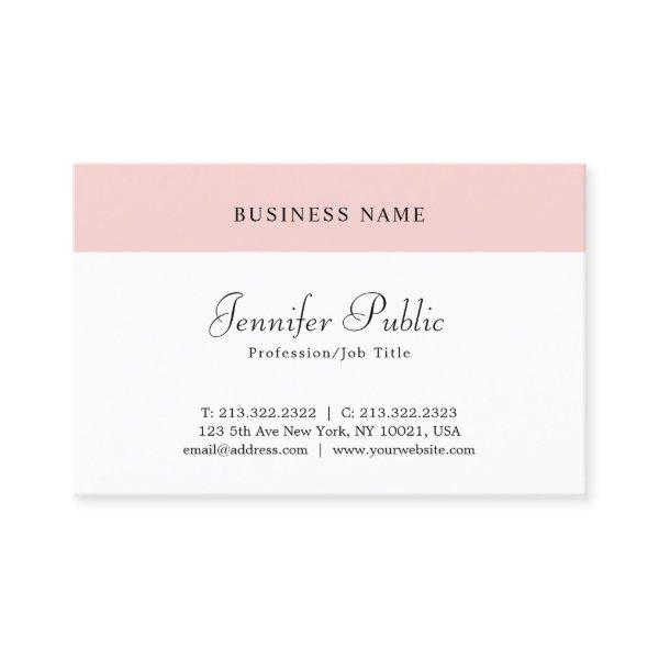 Elegant Blush Pink White Modern Simple Template
