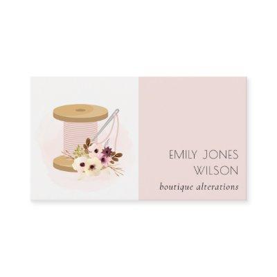 Elegant Blush Spool Needle Watercolor Flora Tailor