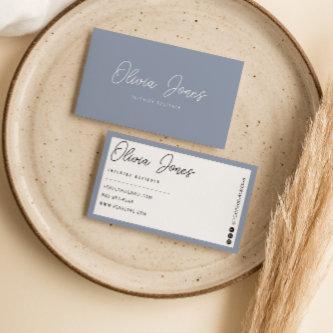 Elegant Boho Blue Branding Modern Trendy Unique