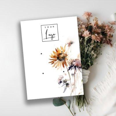 Elegant Boho Dry Wildflower 2 Earring Logo Display