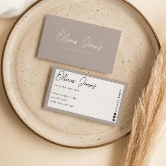 Elegant Boho Gray Branding Modern Trendy Unique