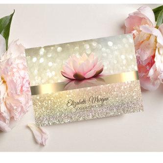 Elegant Bokeh Gold, Lotus Flower Yoga Instructor